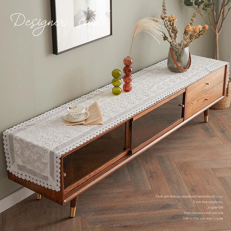 Home Office News - Corredor De Mesa Bordado Com Renda