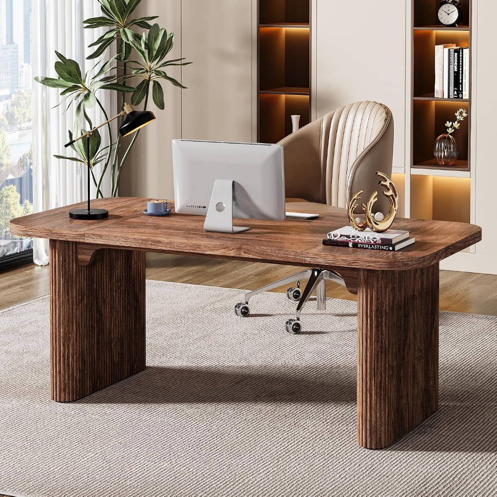 Home Office Trabalho - Mesa Executiva Moderna Tribesigns de 62