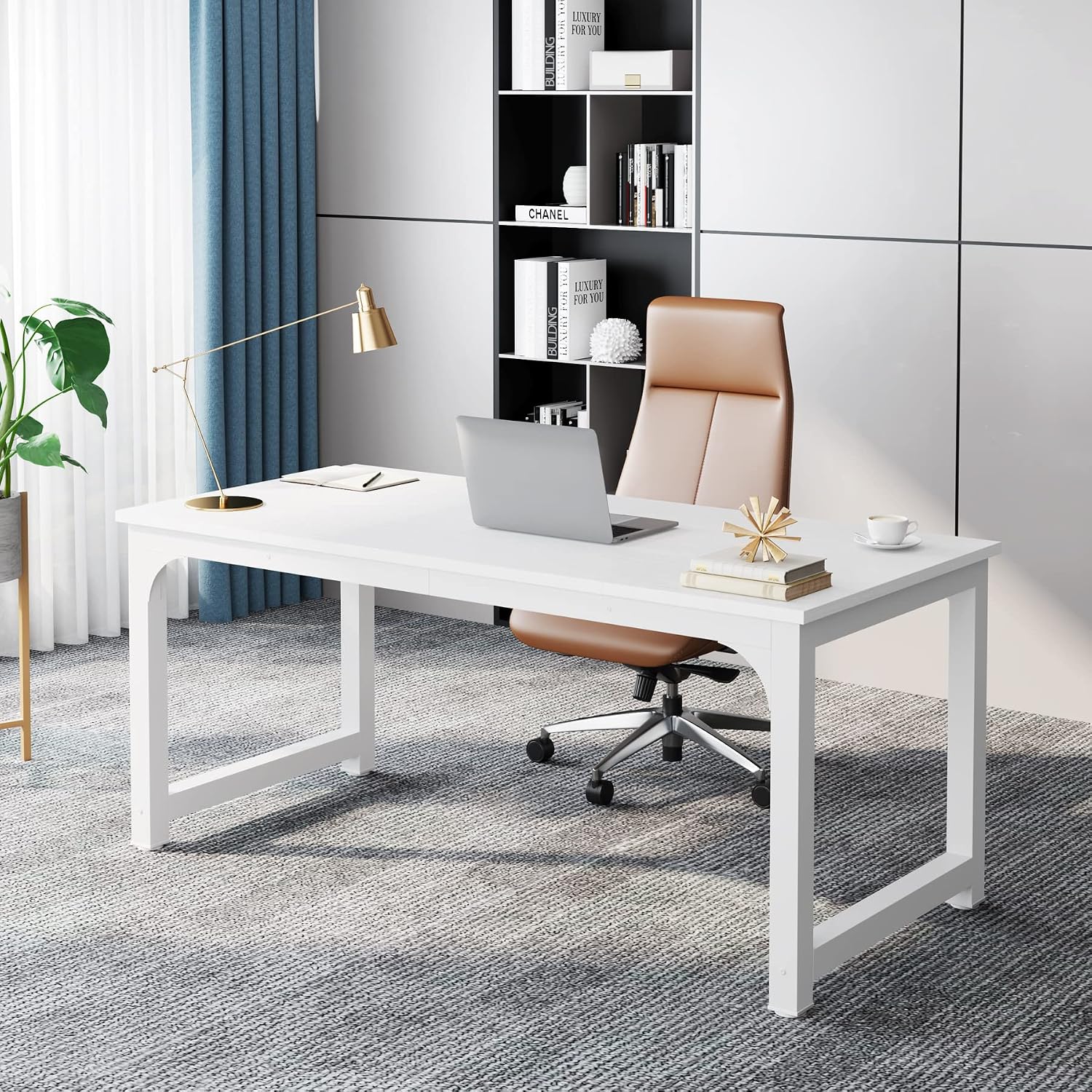 Home Office Trabalho - Mesa Executiva de 63 Polegadas, Grande