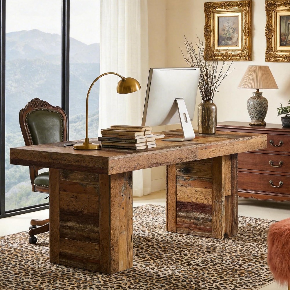 Home Office Trabalho - Mesa Executiva Tribesigns de 63 polegadas,
