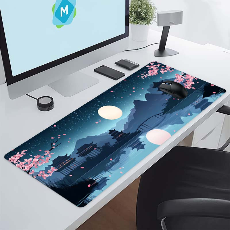 Home Office Noturno - Mouse Pad de Jogo Estendido com