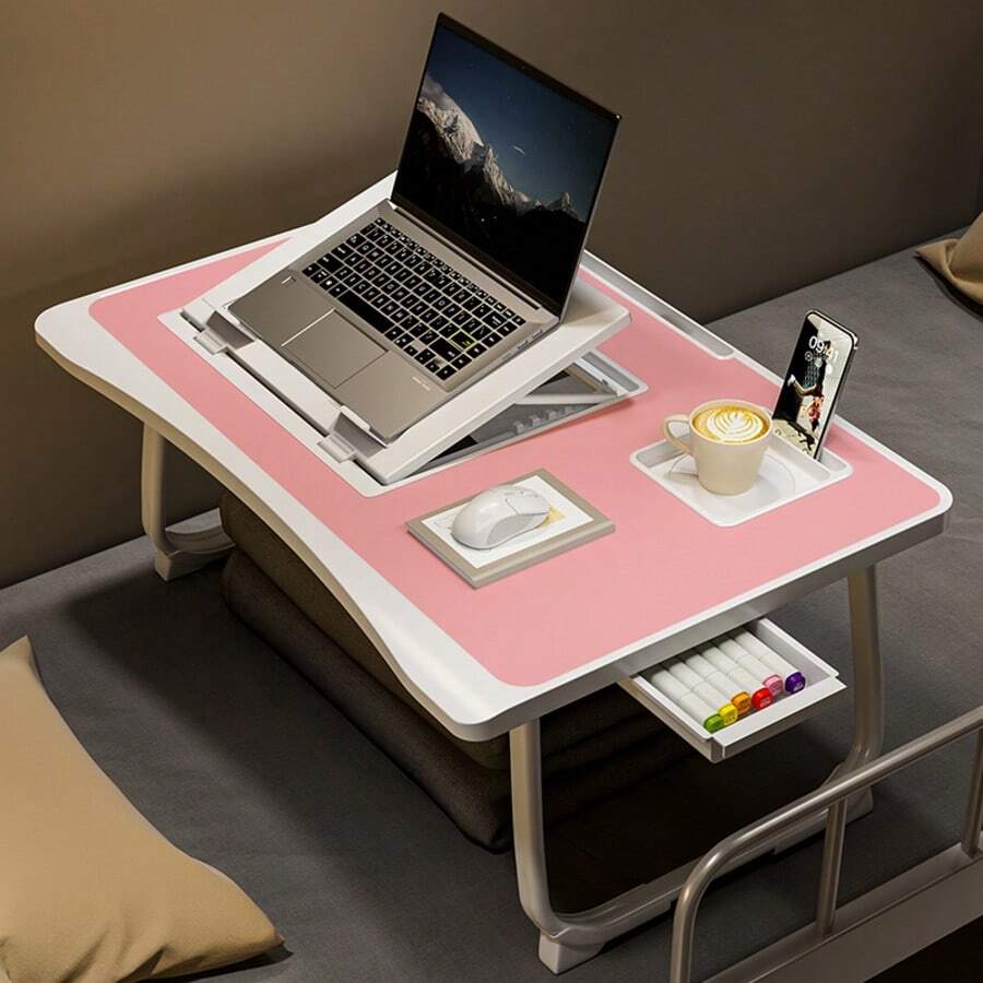 Home Office Trabalho - Cama ou Sofá, Mesa para Laptop,
