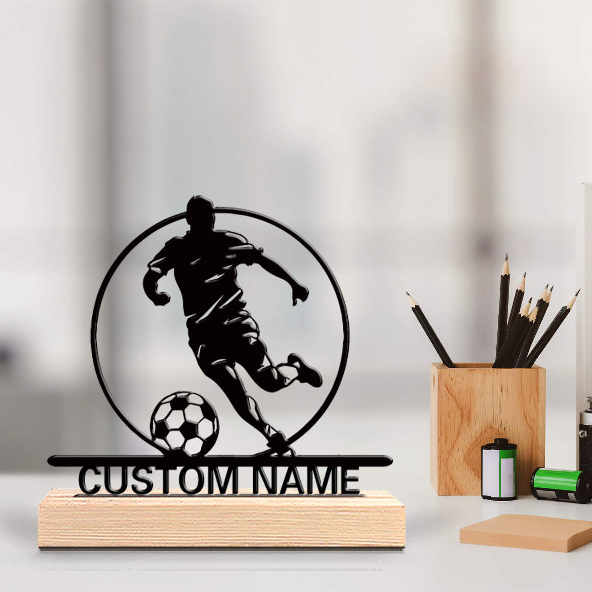 Home Office Setup - Estátua de Metal Personalizada de Jogador
