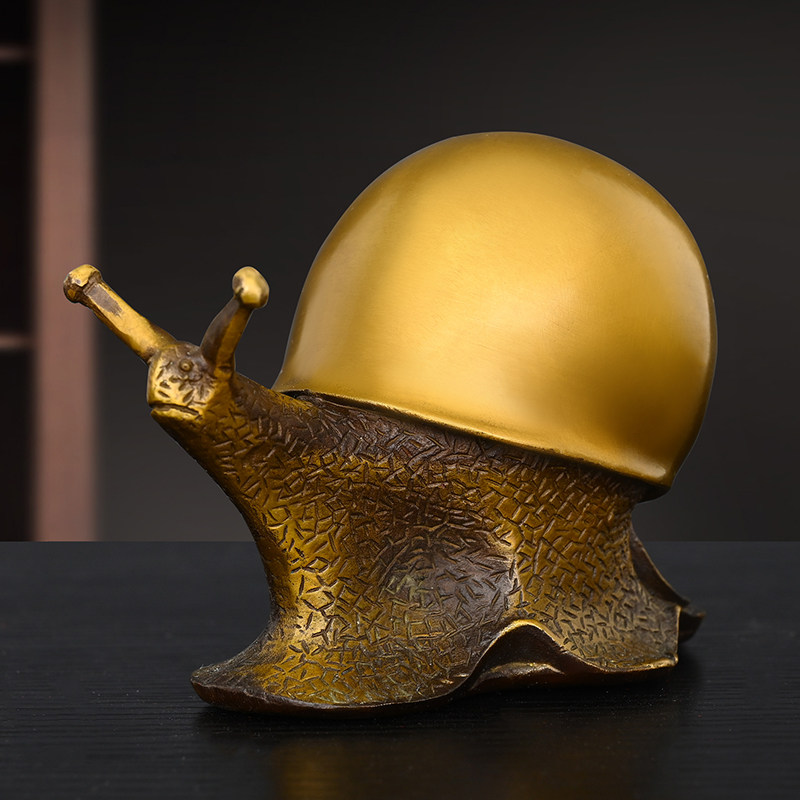 Home Office Feng Shui - Estatueta Criativa de Caracol em Latão