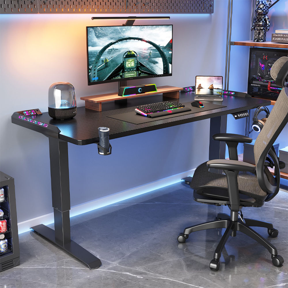 Home Office Trabalho - Mesa de Escritório Ajustável em Altura,