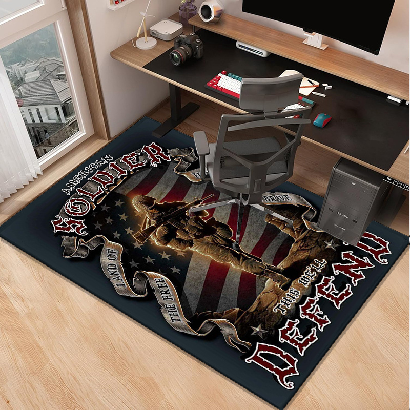 Home Office Design Ideas - Tapete Patriótico Soldado Americano para Home