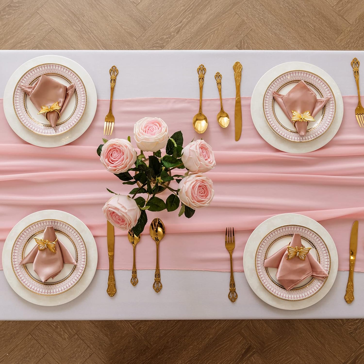 Home Office News - Caminho de Mesa Boho em Chiffon
