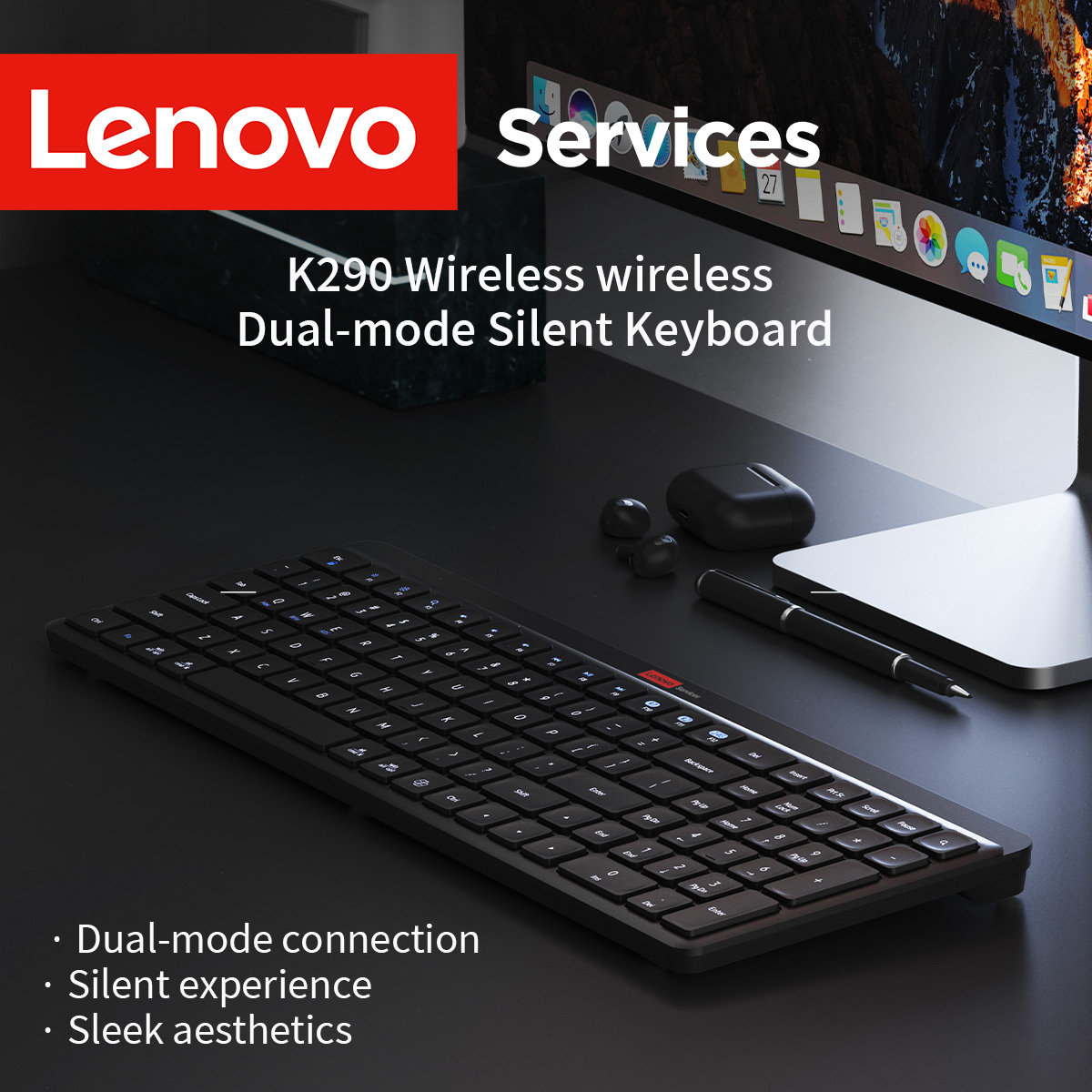 Teclado Sem Fio Lenovo para Es - Home Office Uk Number avaliação e preço