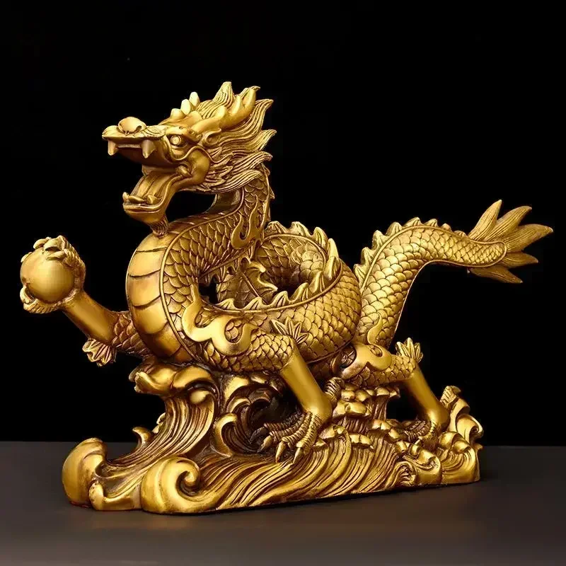 Enfeites de Dragão de Cobre Fe - Home Office Feng Shui avaliação e preço