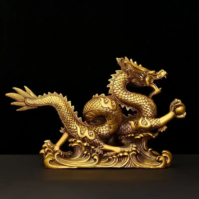 Enfeites de Dragão de Cobre Fe - Home Office Feng Shui avaliação e preço