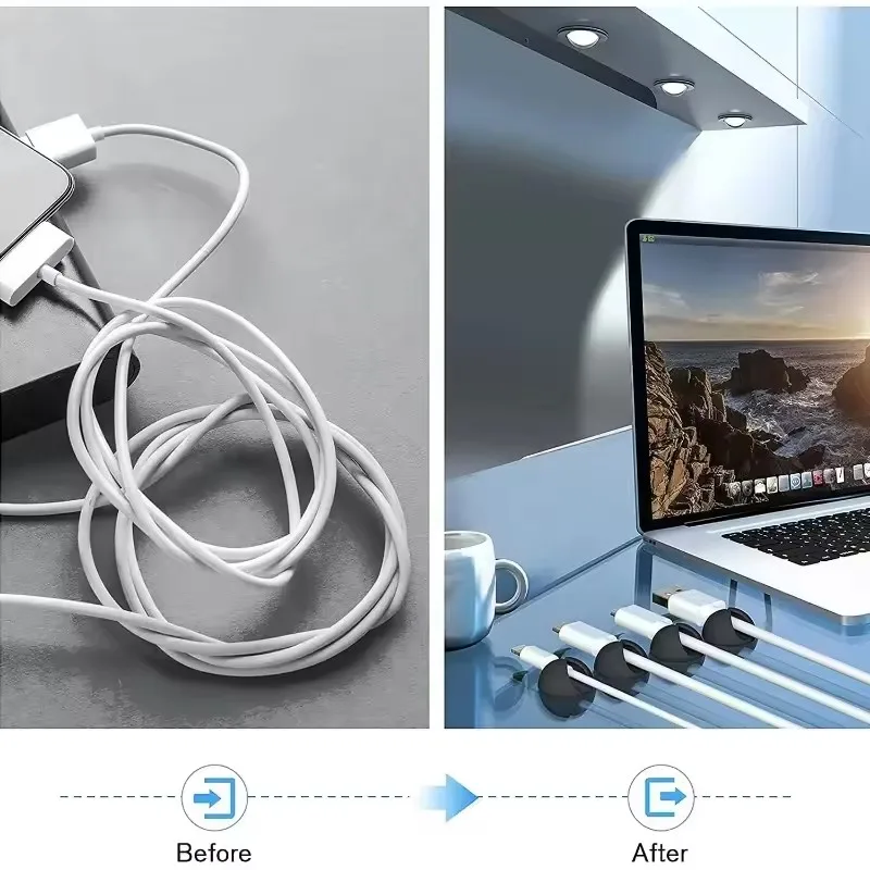 5/50 pçs clipe de cabo enrolad - Home Office Setup avaliação e preço
