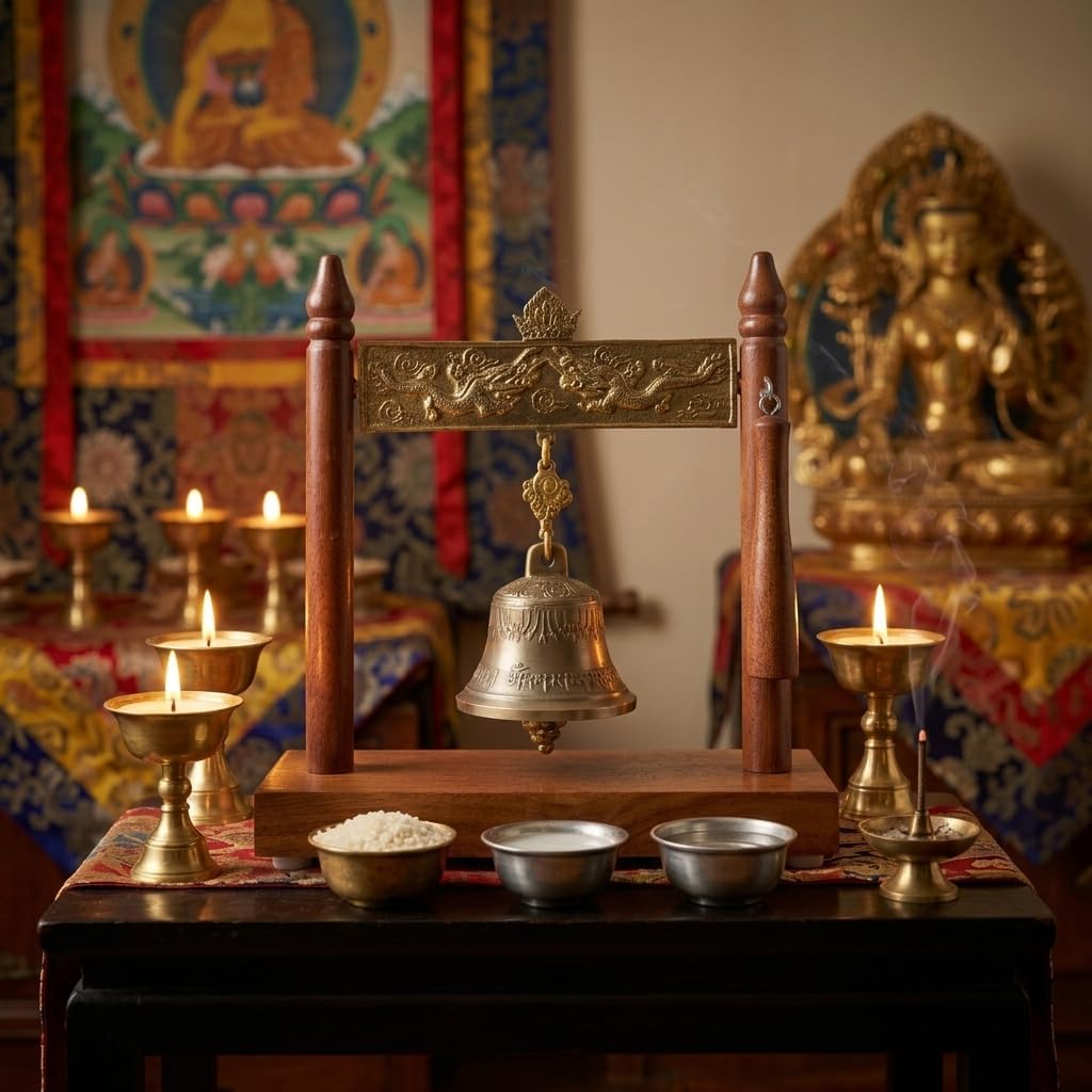 Sino de Meditação em Latão com - Home Office Feng Shui avaliação e preço