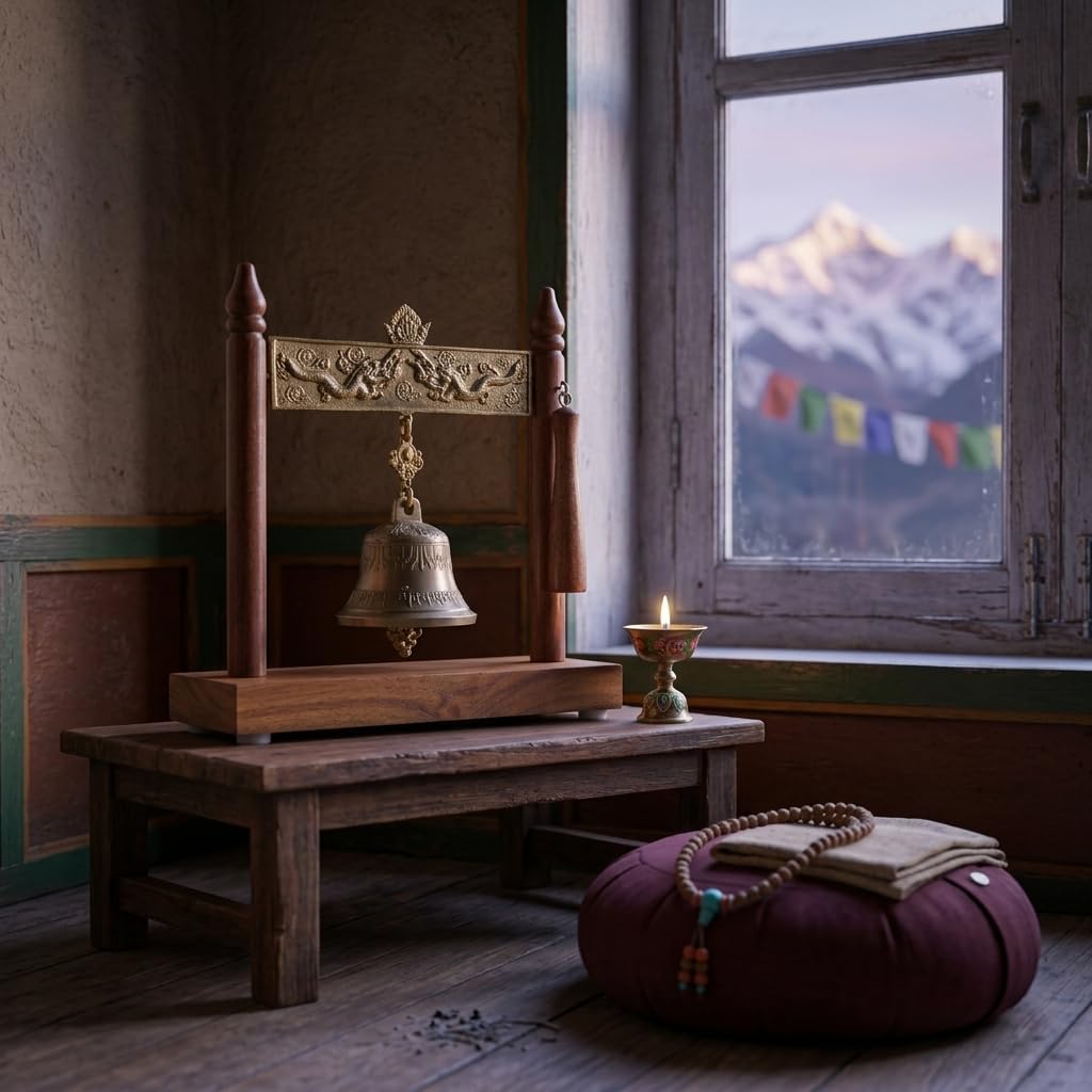 Sino de Meditação em Latão com - Home Office Feng Shui avaliação e preço