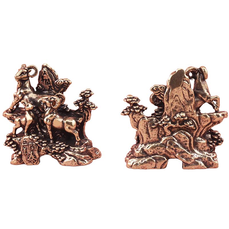 Figurinha Vintage de Três Cabr - Home Office Feng Shui avaliação e preço