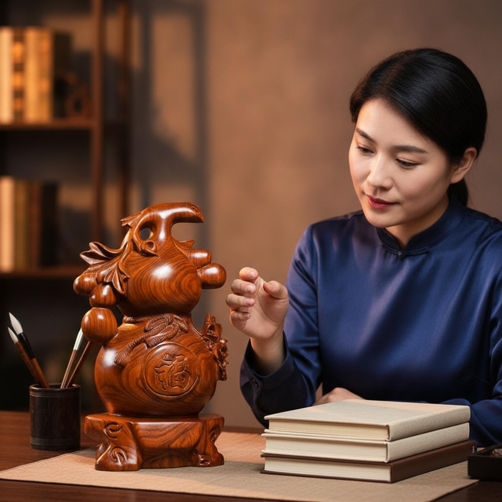 Escultura Elegante de Cabaça e - Home Office Feng Shui avaliação e preço