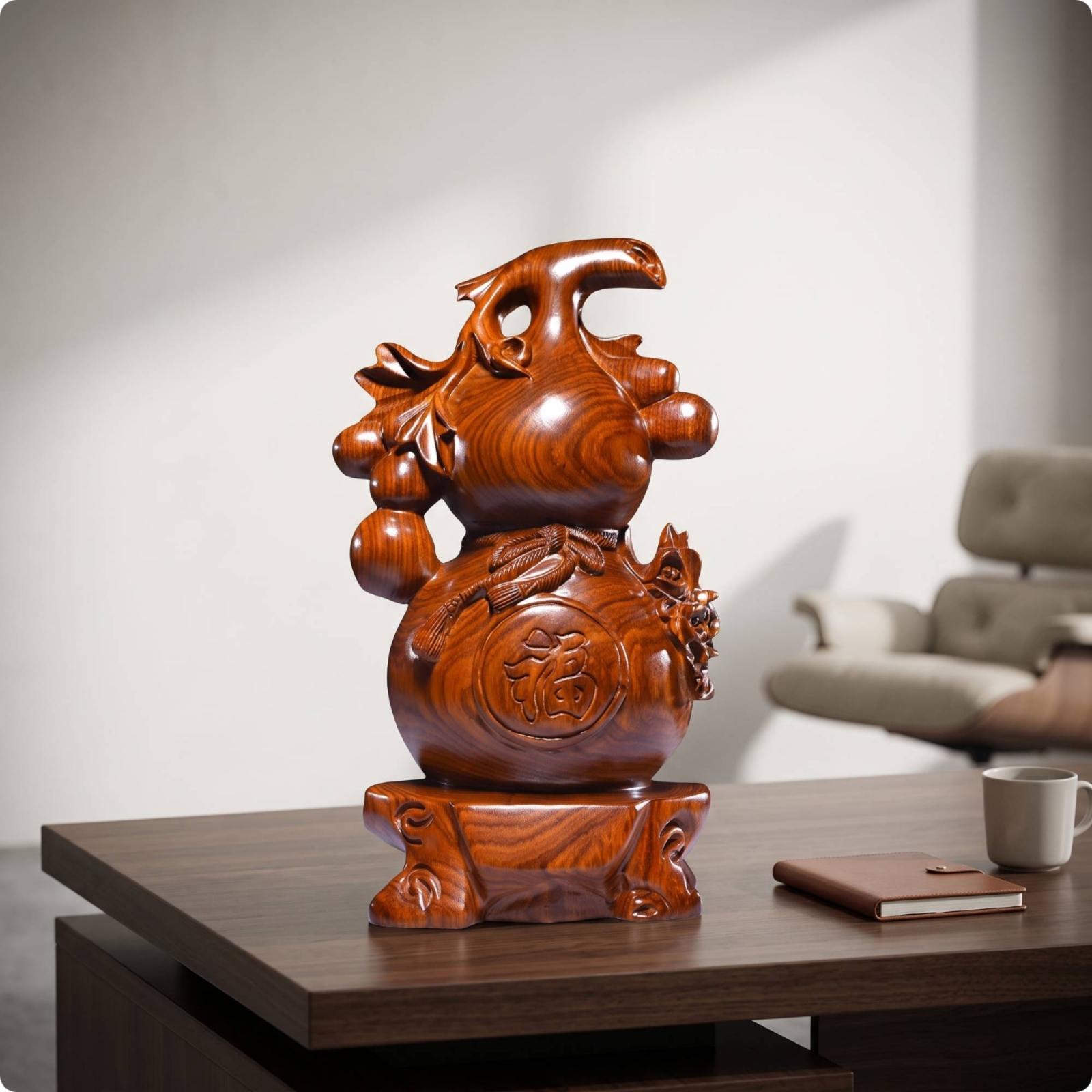 Escultura Elegante de Cabaça e - Home Office Feng Shui avaliação e preço