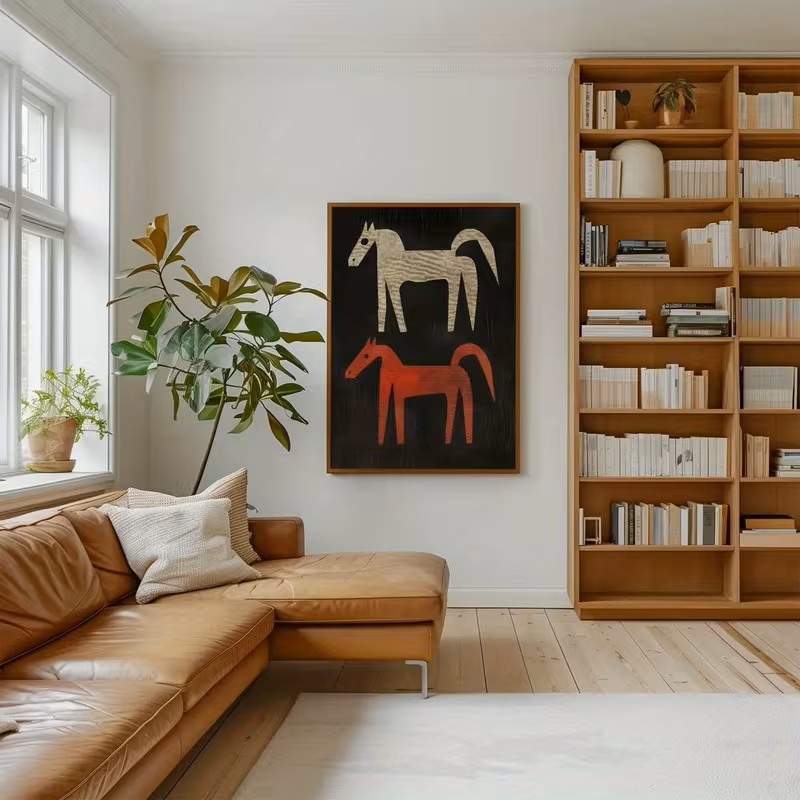 Pôster de Lona com Tema de Cav - Home Office Interior Design avaliação e preço