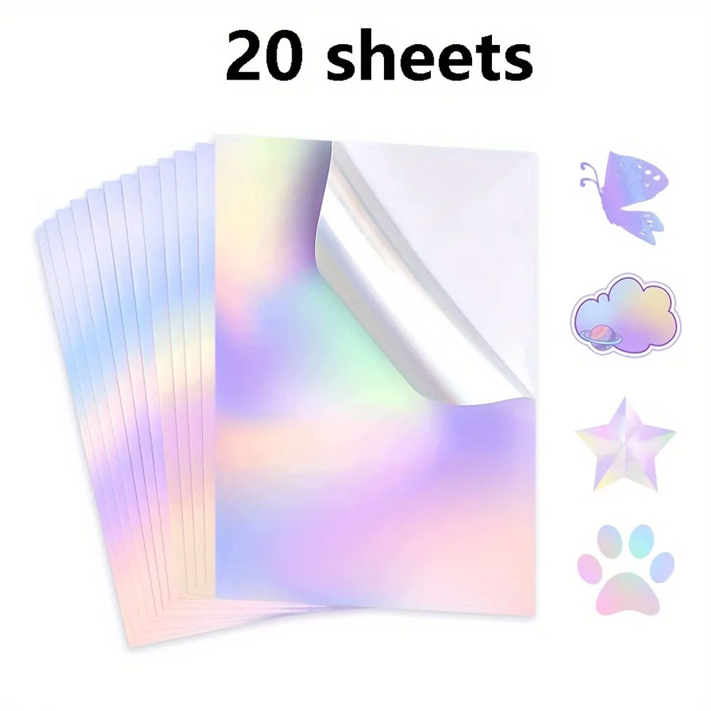 20 Folhas de Adesivos Holográf - Label Maker Machine avaliação e preço