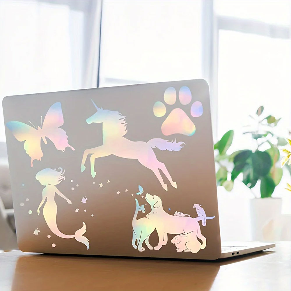 20 Folhas de Adesivos Holográf - Label Maker Machine avaliação e preço