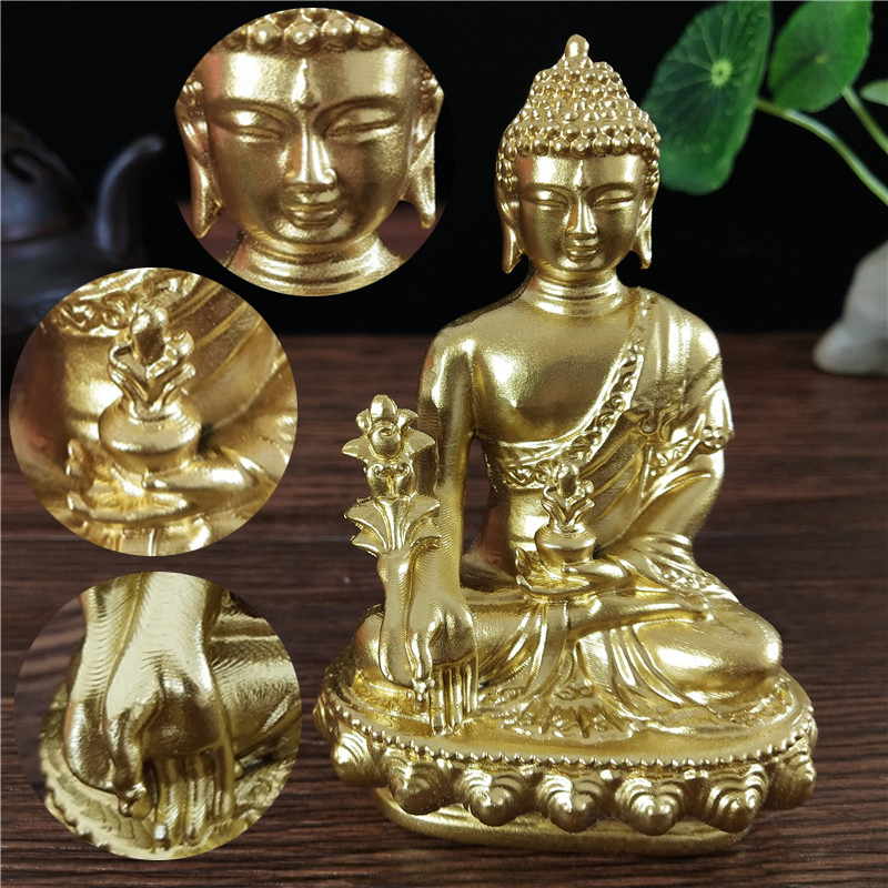Goldn medicina estátua de buda - Home Office Feng Shui avaliação e preço