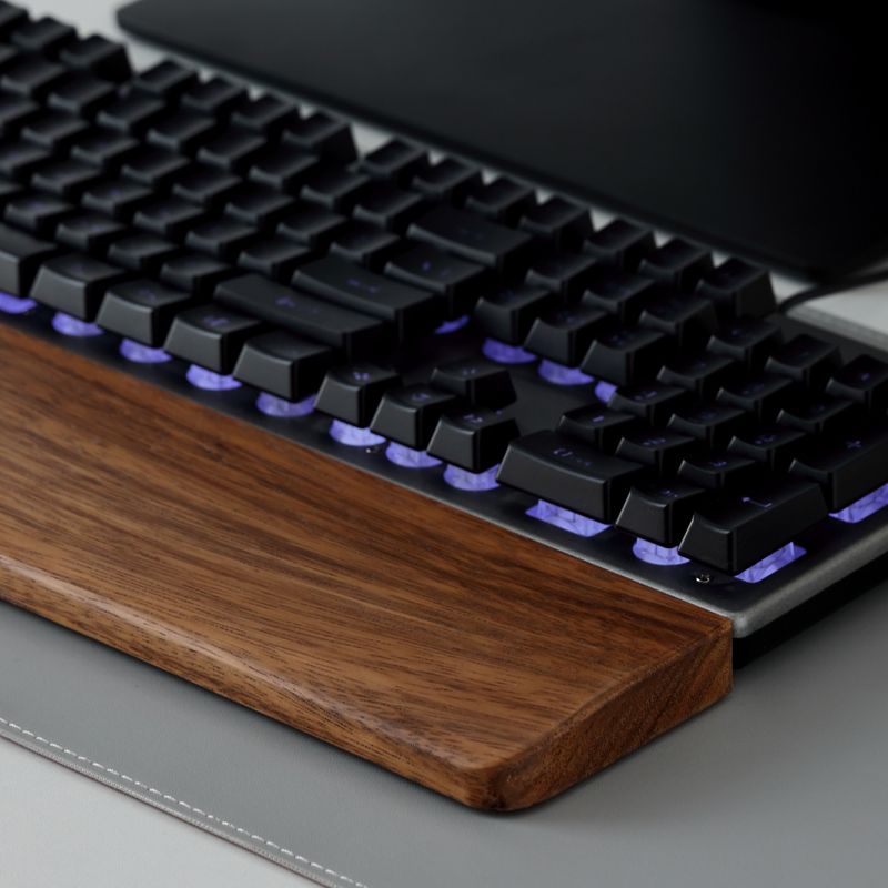Teclado de madeira maciça desc - Wrist Rest Pad avaliação e preço