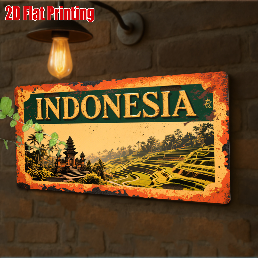 Placa Decorativa de Metal Vint - Home Office Bali avaliação e preço