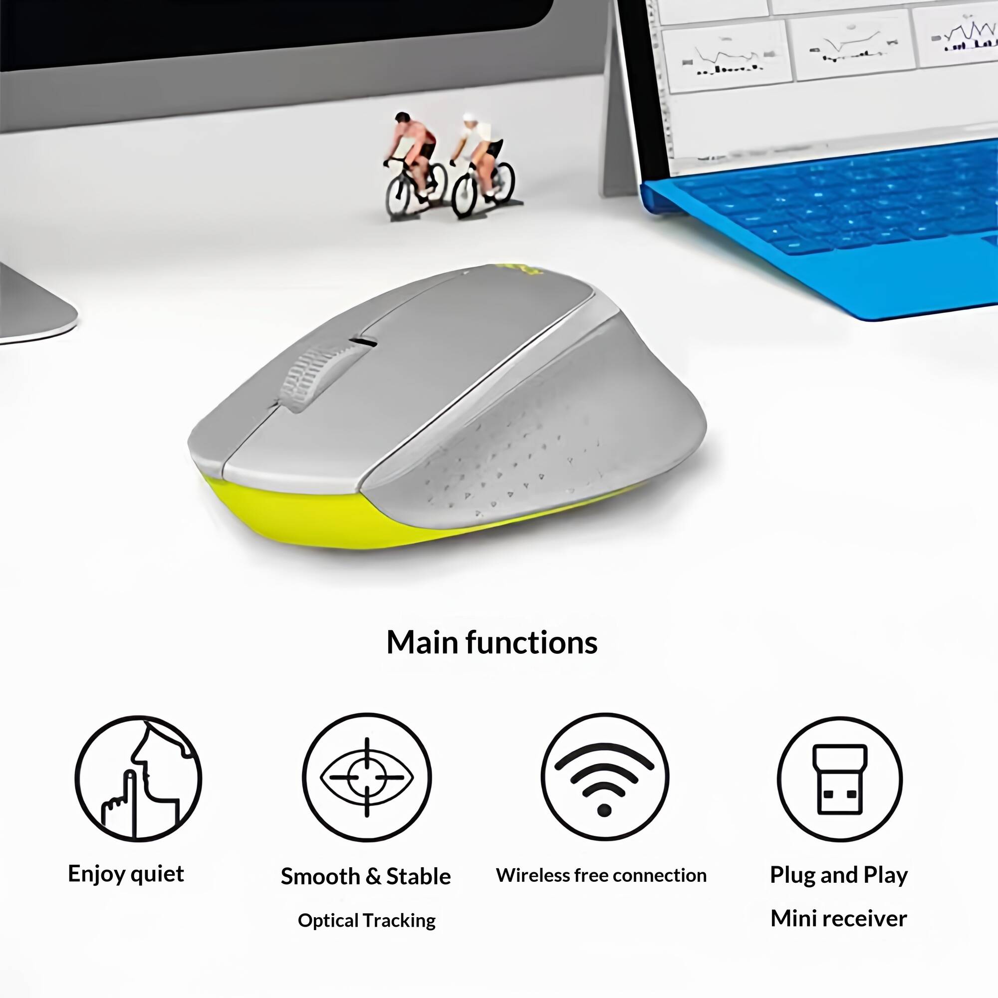Mouse Sem Fio Silencioso Logit - Home Office Noturno avaliação e preço