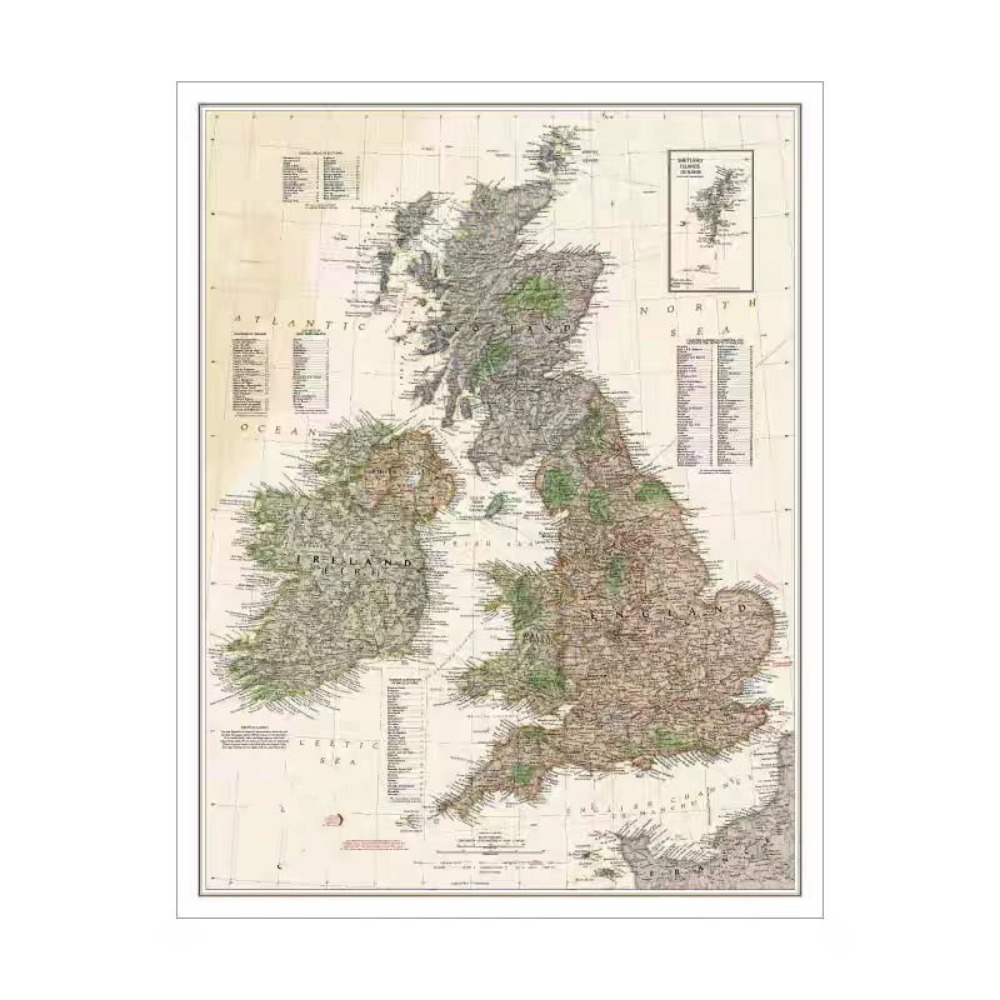 Pôsteres Vintage HD do Mapa da - Home Office And Library avaliação e preço