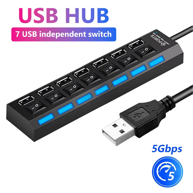 Hub USB 2.0 de 7 portas para l - Home Office Setup avaliação e preço