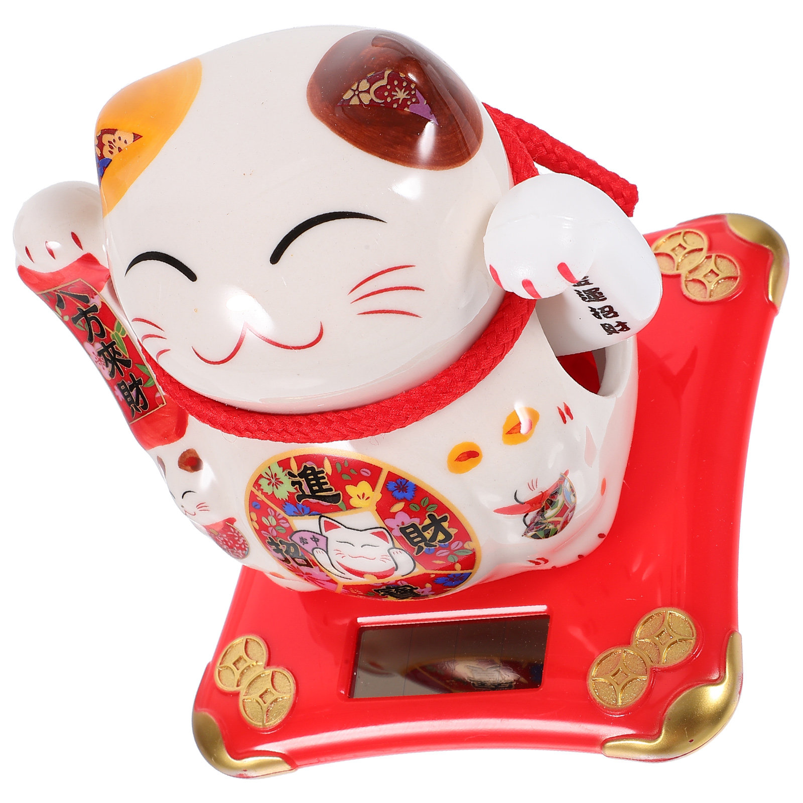 Ornamento de Gato Solar com Br - Home Office Feng Shui avaliação e preço