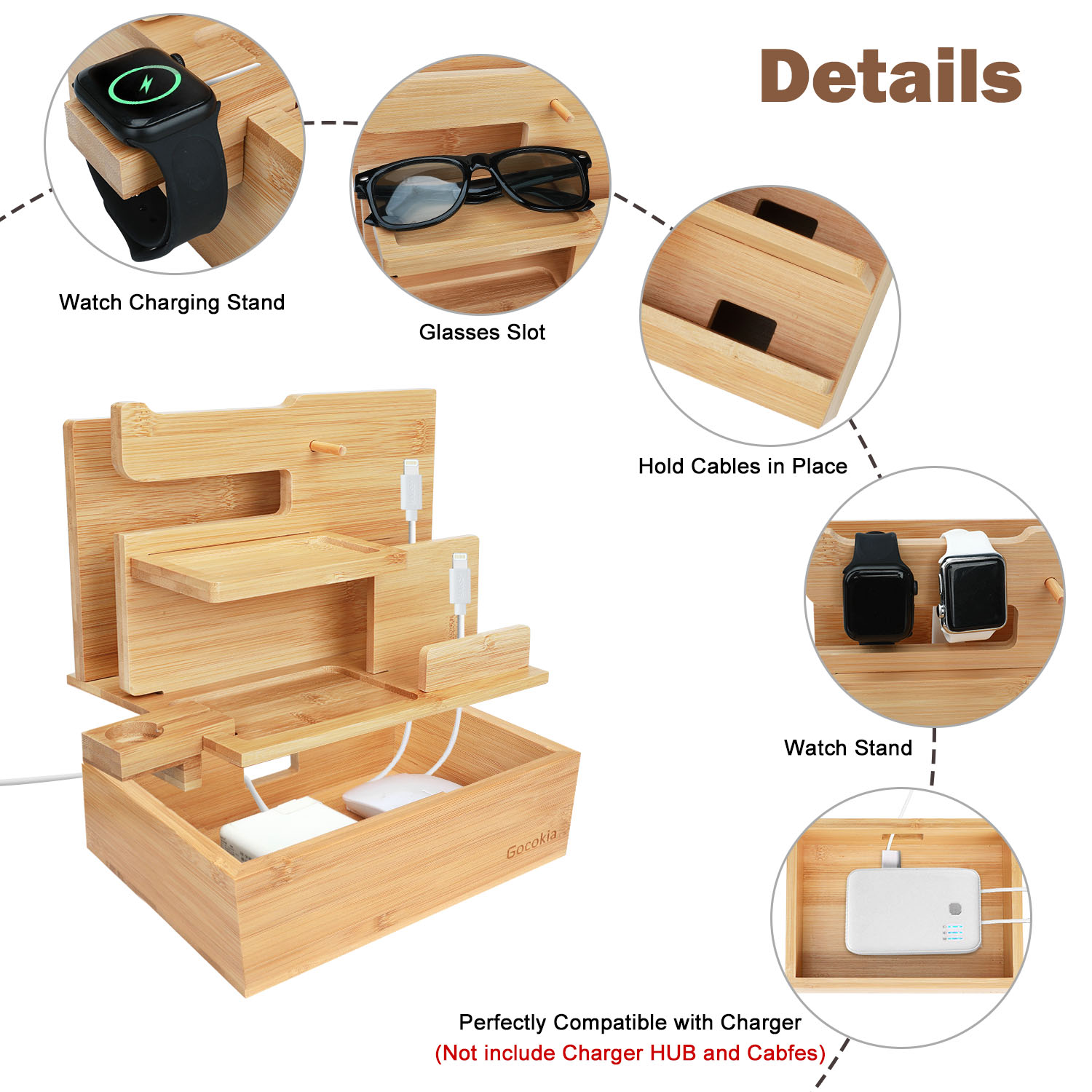 Organizador de Mesa em Bambu,  - Desktop Organizer Bamboo avaliação e preço